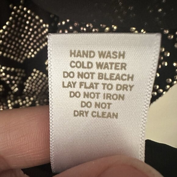 VTG Cache $198 Cocktail Dress Black Gold Snake Party Beaded Studded Y2K Blouson - Picture 8 of 9